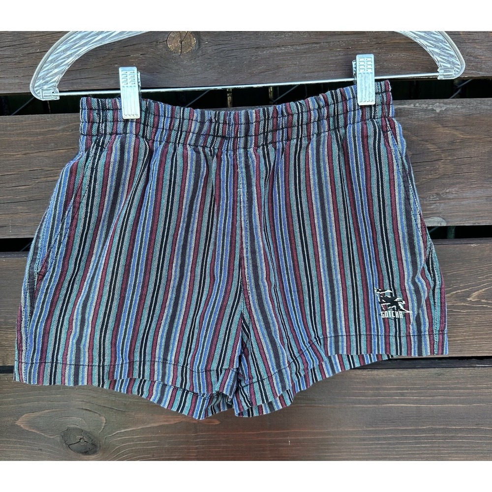 Vtg Womens Gotcha Striped Beach Summer Shorts‎ Size XS